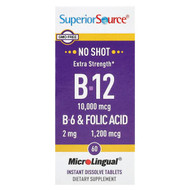 <img alt="Superior Source, B-12, B-6 & Folic Acid, 60 MicroLingual Instant Dissolve Tablets" title="Superior Source, B-12, B-6 & Folic Acid, 60 MicroLingual Instant Dissolve Tablets,076635908103"