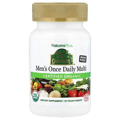 <img alt="NaturesPlus, Source of Life Garden, Organic Mens Once Daily Multi, Iron Free, 30 Vegan Tablets" title="NaturesPlus, Source of Life Garden, Organic Mens Once Daily Multi, Iron Free, 30 Vegan Tablets,097467307452"