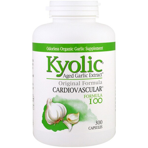 <img alt="Kyolic, Aged Garlic Extract, Cardiovascular, Formula 100, 300 Capsules" title="Kyolic, Aged Garlic Extract, Cardiovascular, Formula 100, 300 Capsules,023542100434"