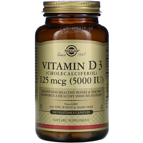 <img alt="Solgar, Vitamin D3 (Cholecalciferol), 5000 IU, 240 Vegetable Capsules" title="Solgar, Vitamin D3 (Cholecalciferol), 5000 IU, 240 Vegetable Capsules,033984033146"
