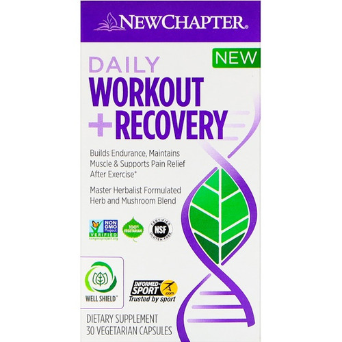 <img alt="New Chapter, Daily Workout + Recovery, 30 Vegetarian Capsules" title="New Chapter, Daily Workout + Recovery, 30 Vegetarian Capsules,727783901743"