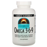 <img alt="Source Naturals, Omega 3 6 9, 120 Softgels" title="Source Naturals, Omega 3 6 9, 120 Softgels,021078023180"