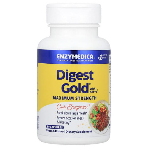 <img alt="Enzymedica, Digest Gold with ATPro, Maximum Strength, 90 Capsules" title="Enzymedica, Digest Gold with ATPro, Maximum Strength, 90 Capsules,670480202104"