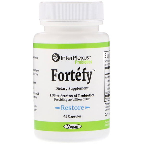 <img alt="InterPlexus , Fortefy, 20 Billion CFUs, 45 Capsules" title="InterPlexus , Fortefy, 20 Billion CFUs, 45 Capsules,766897258534"