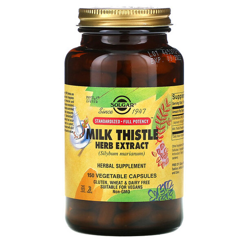 <img alt="Solgar, Milk Thistle Herb Extract, 150 Vegetable Capsules" title="Solgar, Milk Thistle Herb Extract, 150 Vegetable Capsules,033984041219"