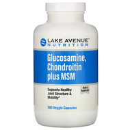 <img alt="Lake Avenue Nutrition, Glucosamine, Chondroitin plus MSM, 360 Veggie Capsules" title="Lake Avenue Nutrition, Glucosamine, Chondroitin plus MSM, 360 Veggie Capsules,898220015368"