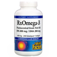 <img alt="Natural Factors, Rx Omega-3 Factors, EPA 400 mg/DHA 200 mg, 240 Softgels" title="Natural Factors, Rx Omega-3 Factors, EPA 400 mg/DHA 200 mg, 240 Softgels,068958354910"