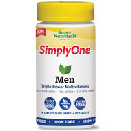 <img alt="Super Nutrition, SimplyOne, Men, Triple Power Multivitamins, Iron Free, 90 Tablets" title="Super Nutrition, SimplyOne, Men, Triple Power Multivitamins, Iron Free, 90 Tablets,033739002236"