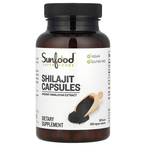 <img alt="Sunfood, Shilajit, 500 mg, 90 Capsules" title="Sunfood, Shilajit, 500 mg, 90 Capsules,803813101137"