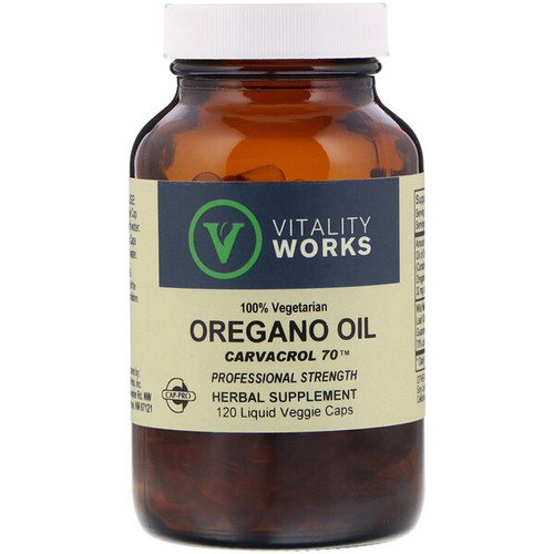 <img alt="Vitality Works, Oregano Oil, Carvacrol 70, 120 Liquid Veggie Caps" title="Vitality Works, Oregano Oil, Carvacrol 70, 120 Liquid Veggie Caps,788332084225"