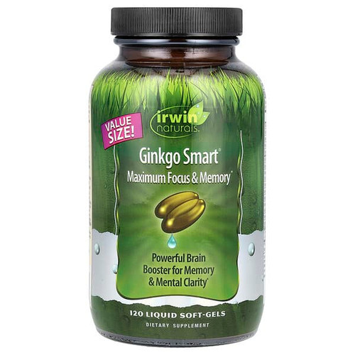 <img alt="Irwin Naturals, Ginkgo Smart, Maximum Focus & Memory, 120 Liquid Soft-Gels" title="Irwin Naturals, Ginkgo Smart, Maximum Focus & Memory, 120 Liquid Soft-Gels,710363578268"