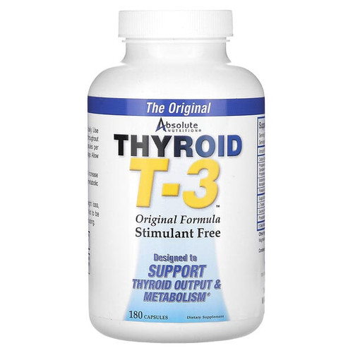 <img alt="Absolute Nutrition, Thyroid T-3, Original Formula, 180 Capsules" title="Absolute Nutrition, Thyroid T-3, Original Formula, 180 Capsules,708235088571"