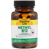 <img alt="Country Life, Methyl B12, Berry Flavor, 3,000 mcg, 120 Lozenges" title="Country Life, Methyl B12, Berry Flavor, 3,000 mcg, 120 Lozenges,015794016496"