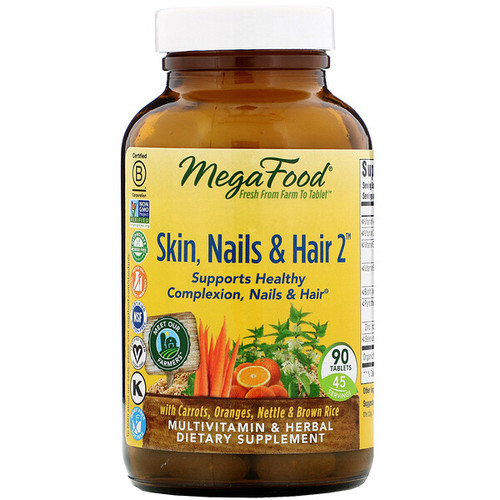 <img alt="MegaFood, Skin, Nails & Hair 2, 90 Tablets" title="MegaFood, Skin, Nails & Hair 2, 90 Tablets,051494102817"