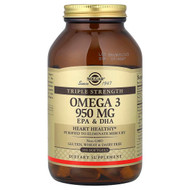 <img alt="Solgar, Omega 3, EPA & DHA, Triple Strength, 950 mg, 100 Softgels" title="Solgar, Omega 3, EPA & DHA, Triple Strength, 950 mg, 100 Softgels,033984020580"