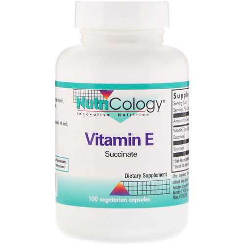 <img alt="Nutricology, Vitamin E, Succinate, 100 Vegetarian Capsules" title="Nutricology, Vitamin E, Succinate, 100 Vegetarian Capsules,713947504301"