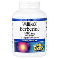 <img alt="Natural Factors, WellBetX, Berberine, 120 Vegetarian Capsules (500 mg per Capsule)" title="Natural Factors, WellBetX, Berberine, 120 Vegetarian Capsules (500 mg per Capsule),068958035437"
