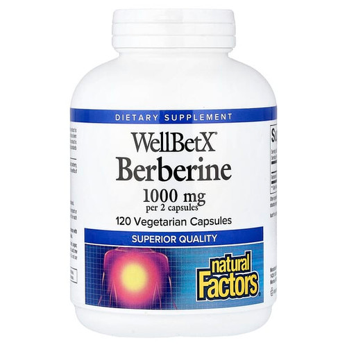 <img alt="Natural Factors, WellBetX, Berberine, 120 Vegetarian Capsules (500 mg per Capsule)" title="Natural Factors, WellBetX, Berberine, 120 Vegetarian Capsules (500 mg per Capsule),068958035437"