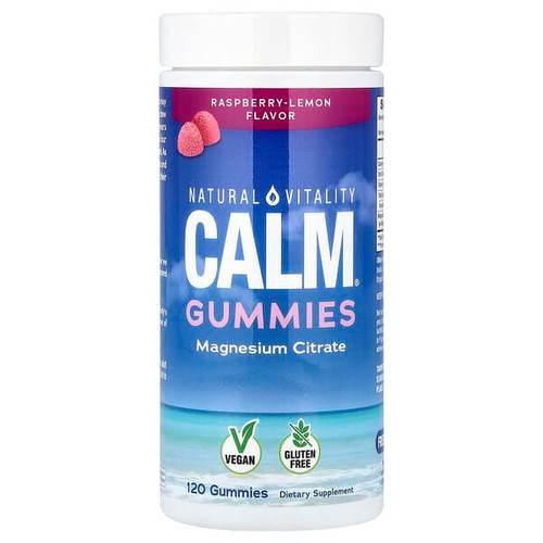 <img alt="Natural Vitality, CALM, Magnesium Gummies, Raspberry-Lemon, 120 Gummies (83 mg per Gummy)" title="Natural Vitality, CALM, Magnesium Gummies, Raspberry-Lemon, 120 Gummies (83 mg per Gummy),875534002406"