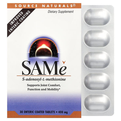 <img alt="Source Naturals, SAMe , 400 mg, 30 Enteric Coated Tablets" title="Source Naturals, SAMe , 400 mg, 30 Enteric Coated Tablets,021078014003"