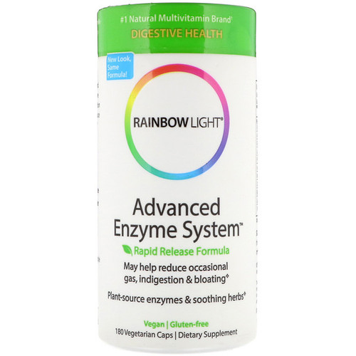 <img alt="Rainbow Light, Advanced Enzyme System, Rapid Release Formula, 180 Vegetarian Caps" title="Rainbow Light, Advanced Enzyme System, Rapid Release Formula, 180 Vegetarian Caps,021888351022"