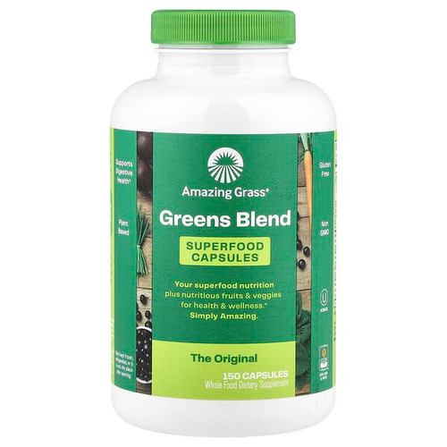 <img alt="Amazing Grass, Greens Blend, 150 Capsules" title="Amazing Grass, Greens Blend, 150 Capsules,829835932009"