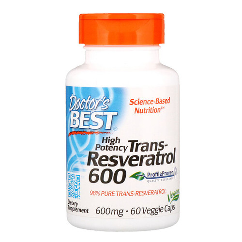 <img alt="Doctors Best, High Potency Trans-Resveratrol, 600 mg, 60 Veggie Caps" title="Doctors Best, High Potency Trans-Resveratrol, 600 mg, 60 Veggie Caps,753950004160"