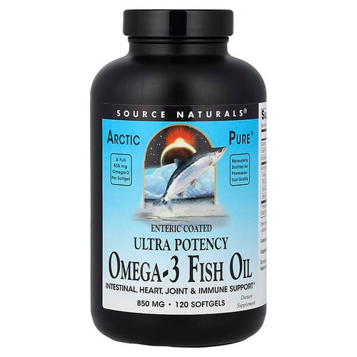 <img alt="Source Naturals, Arctic Pure, Omega-3 Fish Oil, 850 mg, 120 Softgels" title="Source Naturals, Arctic Pure, Omega-3 Fish Oil, 850 mg, 120 Softgels,021078020172"