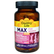 <img alt="Country Life, Max, for Women, Multivitamin & Mineral Complex, With Iron, 120 Tablets" title="Country Life, Max, for Women, Multivitamin & Mineral Complex, With Iron, 120 Tablets,015794081210"