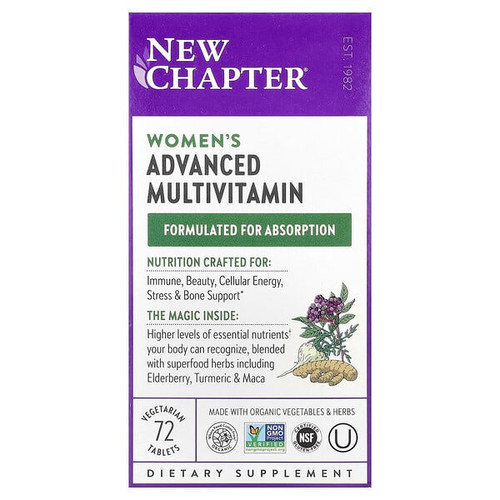 <img alt="New Chapter, Womens Advanced Multivitamin, 72 Vegetarian Tablets" title="New Chapter, Womens Advanced Multivitamin, 72 Vegetarian Tablets,727783003034"