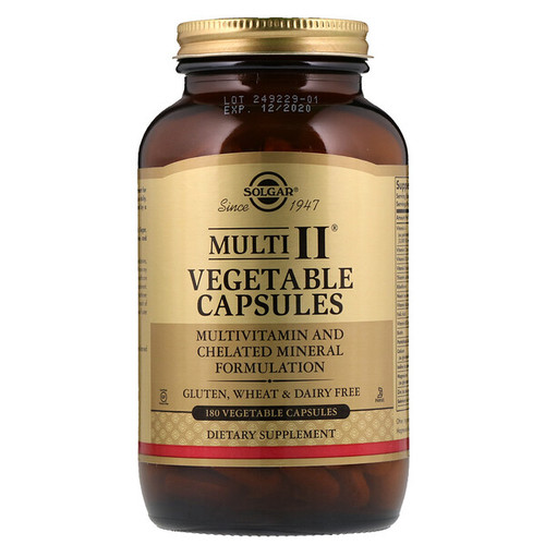 <img alt="Solgar, Multi II Vegetable Capsules, 180 Vegetable Capsules" title="Solgar, Multi II Vegetable Capsules, 180 Vegetable Capsules,033984017764"