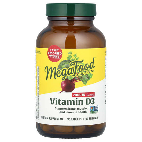 <img alt="MegaFood, Vitamin D3, 50 mcg (2,000 IU), 90 Tablets" title="MegaFood, Vitamin D3, 50 mcg (2,000 IU), 90 Tablets,051494102220"