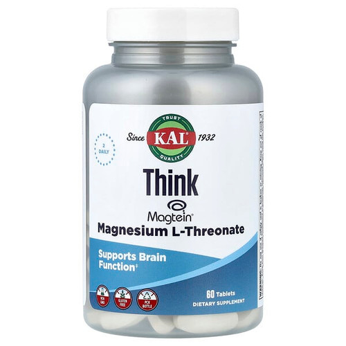 <img alt="KAL, Think, Magnesium L-Threonate, 60 Tablets (72 mg per Tablet)" title="KAL, Think, Magnesium L-Threonate, 60 Tablets (72 mg per Tablet),021245271932"