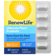 <img alt="Renew Life, Extra Care, Ultimate Flora Probiotic, 50 Billion Live Cultures, 30 Vegetable Capsules" title="Renew Life, Extra Care, Ultimate Flora Probiotic, 50 Billion Live Cultures, 30 Vegetable Capsules,631257158093"