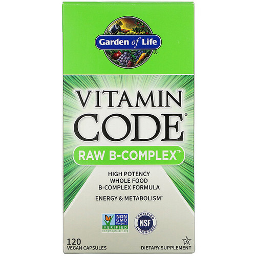 <img alt="Garden of Life, Vitamin Code, Raw B-Complex, 120 Vegan Caps" title="Garden of Life, Vitamin Code, Raw B-Complex, 120 Vegan Caps,658010116503"