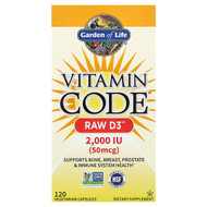 <img alt="Garden of Life, Vitamin Code, RAW D3, 120 Vegetarian Capsules" title="Garden of Life, Vitamin Code, RAW D3, 120 Vegetarian Capsules,658010116565"