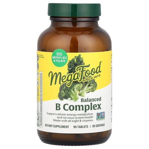 <img alt="MegaFood, Balanced B Complex, 90 Tablets" title="MegaFood, Balanced B Complex, 90 Tablets,051494101667"