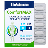 <img alt="Life Extension, ComfortMax, Double-Action Nerve Support, For AM & PM, 30 Vegetarian Tablets Each" title="Life Extension, ComfortMax, Double-Action Nerve Support, For AM & PM, 30 Vegetarian Tablets Each,737870220268"