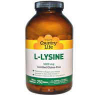 <img alt="Country Life, L-Lysine, 1000 mg, 250 Tablets" title="Country Life, L-Lysine, 1000 mg, 250 Tablets,015794013129"