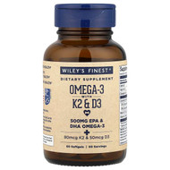 <img alt="Wileys Finest, Omega-3 With K2 & D3, 60 Softgels" title="Wileys Finest, Omega-3 With K2 & D3, 60 Softgels,857188004340"