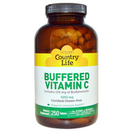 <img alt="Country Life, Buffered Vitamin C, 1000 mg, 250 Tablets" title="Country Life, Buffered Vitamin C, 1000 mg, 250 Tablets,015794070641"