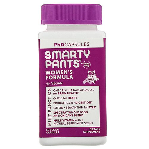 <img alt="SmartyPants, PhD Capsules, Womens Formula, 60 Vegan Capsules" title="SmartyPants, PhD Capsules, Womens Formula, 60 Vegan Capsules,817053020844"