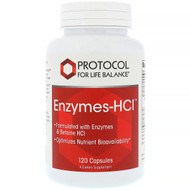 <img alt="Protocol for Life Balance, Enzymes-HCI, 120 Capsules" title="Protocol for Life Balance, Enzymes-HCI, 120 Capsules,707359129634"