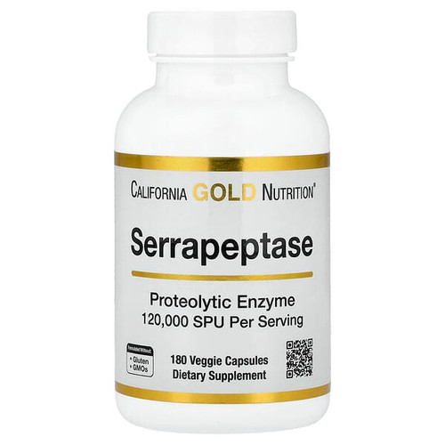 <img alt="California Gold Nutrition, Serrapeptase, Proteolytic Enzyme, 120,000 SPUs, 180 Veggie Capsules" title="California Gold Nutrition, Serrapeptase, Proteolytic Enzyme, 120,000 SPUs, 180 Veggie Capsules,898220015726"