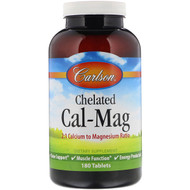 <img alt="Carlson Labs, Chelated Cal-Mag, 180 Tablets" title="Carlson Labs, Chelated Cal-Mag, 180 Tablets,088395054723"