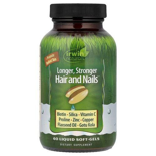 <img alt="Irwin Naturals, Longer, Stronger Hair and Nails, 60 Liquid Soft-Gels" title="Irwin Naturals, Longer, Stronger Hair and Nails, 60 Liquid Soft-Gels,710363569396"