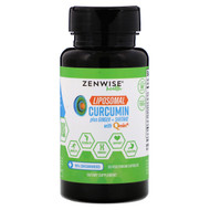 Zenwise Health, Liposomal Curcumin Plus Ginger + Shiitake with Qmin+, 30 Vegetarian Capsules