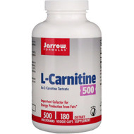 Jarrow Formulas, L-Carnitine 500, 500 mg, 180 Veggie Caps