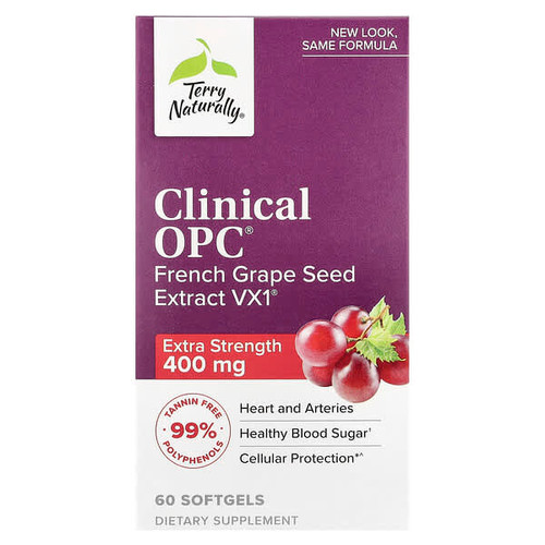 <img alt="Terry Naturally, Clinical OPC, 400 mg, 60 Softgels" title="Terry Naturally, Clinical OPC, 400 mg, 60 Softgels,367703284268"