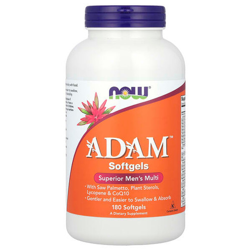 <img alt="NOW Foods, ADAM, Superior Mens Multi, 180 Softgels" title="NOW Foods, ADAM, Superior Mens Multi, 180 Softgels,733739038814"